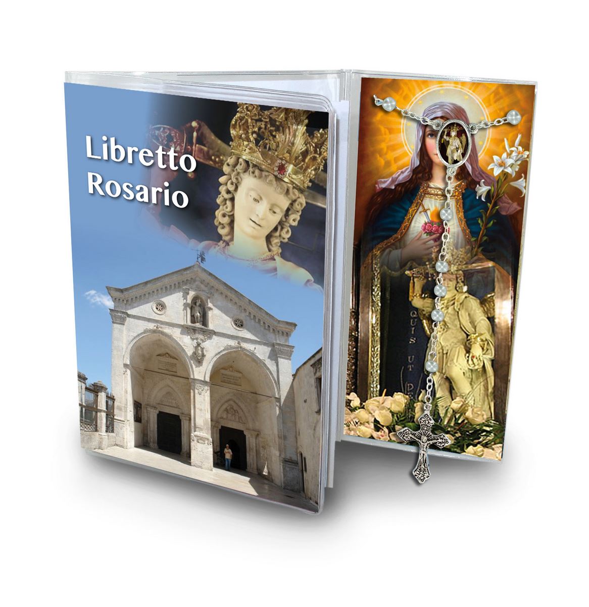 libretto con rosario santuario di san michele arcangelo (monte s. angelo) - italiano