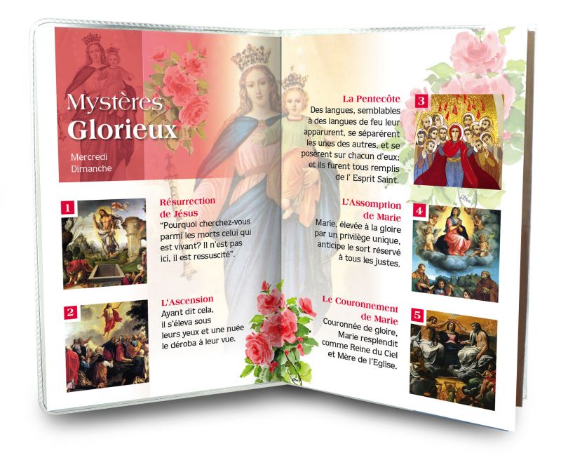 libretto con rosario madonna ausiliatrice - francese