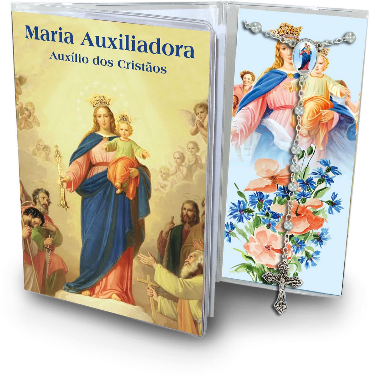 libretto con rosario madonna ausiliatrice - portoghese