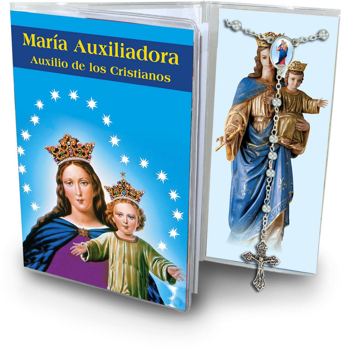 libretto con rosario madonna ausiliatrice - spagnolo