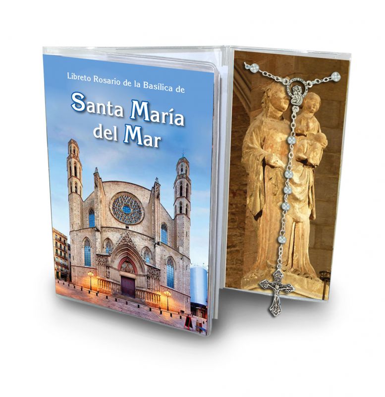 libretto con rosario basilica santa maria del mar - spagnolo