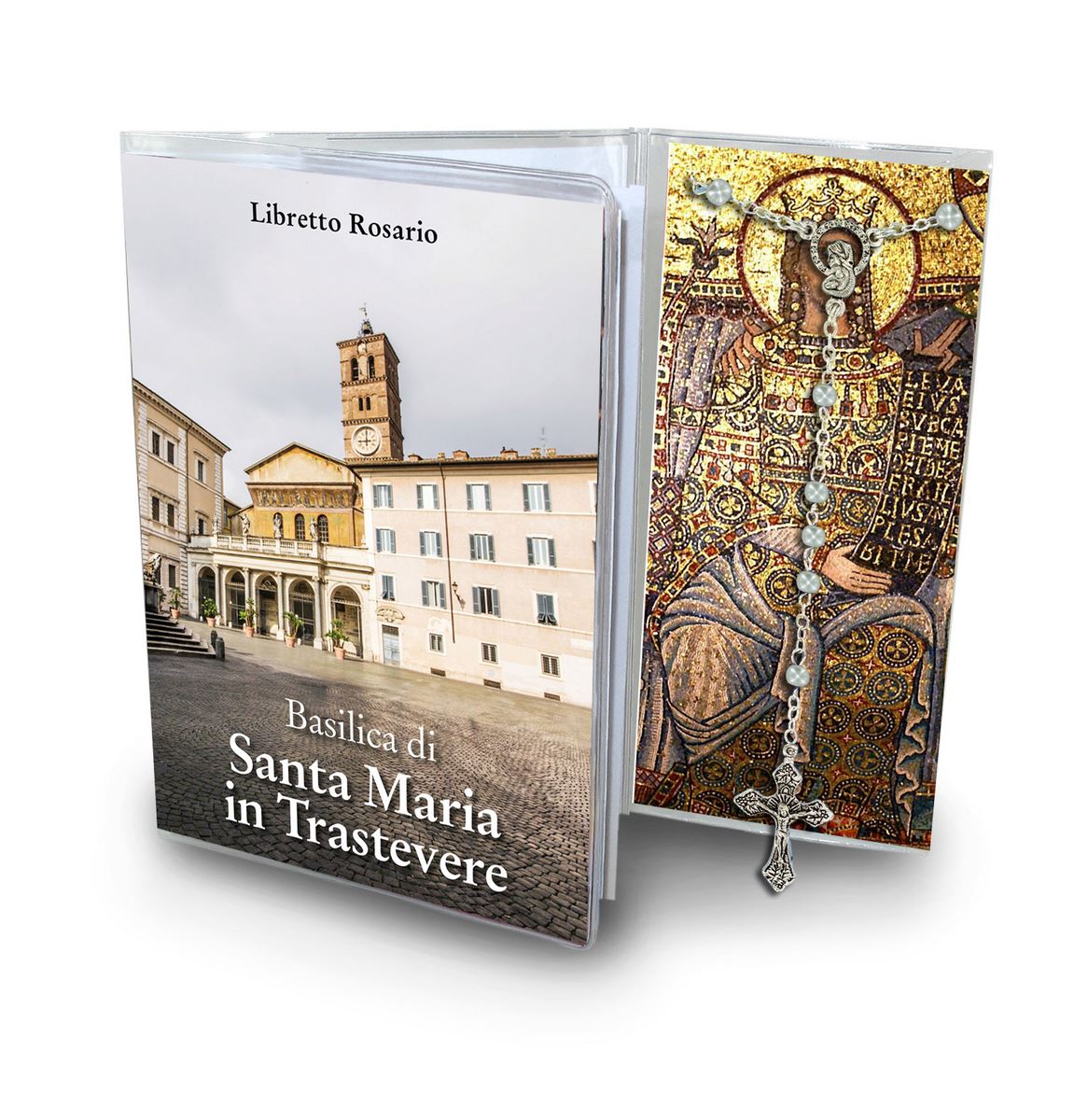 libretto con rosario basilica di santa maria in trastevere - italiano