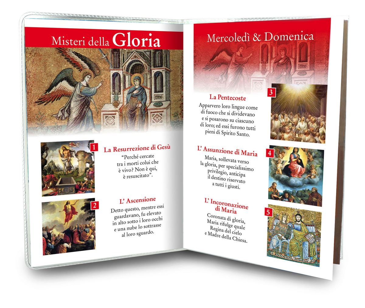 libretto con rosario basilica di santa maria in trastevere - italiano