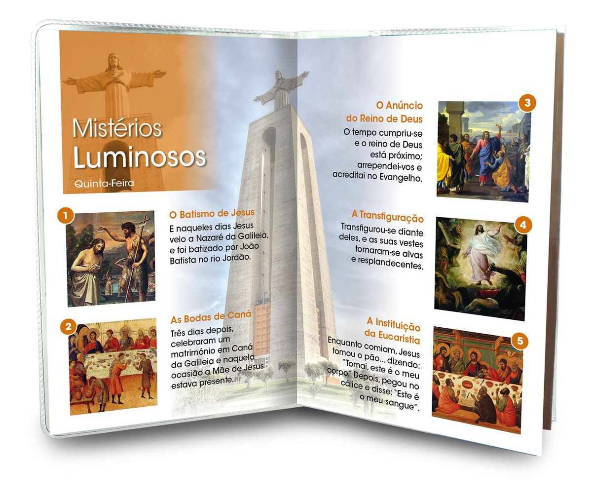libretto con rosario del santuario cristo rei - portoghese