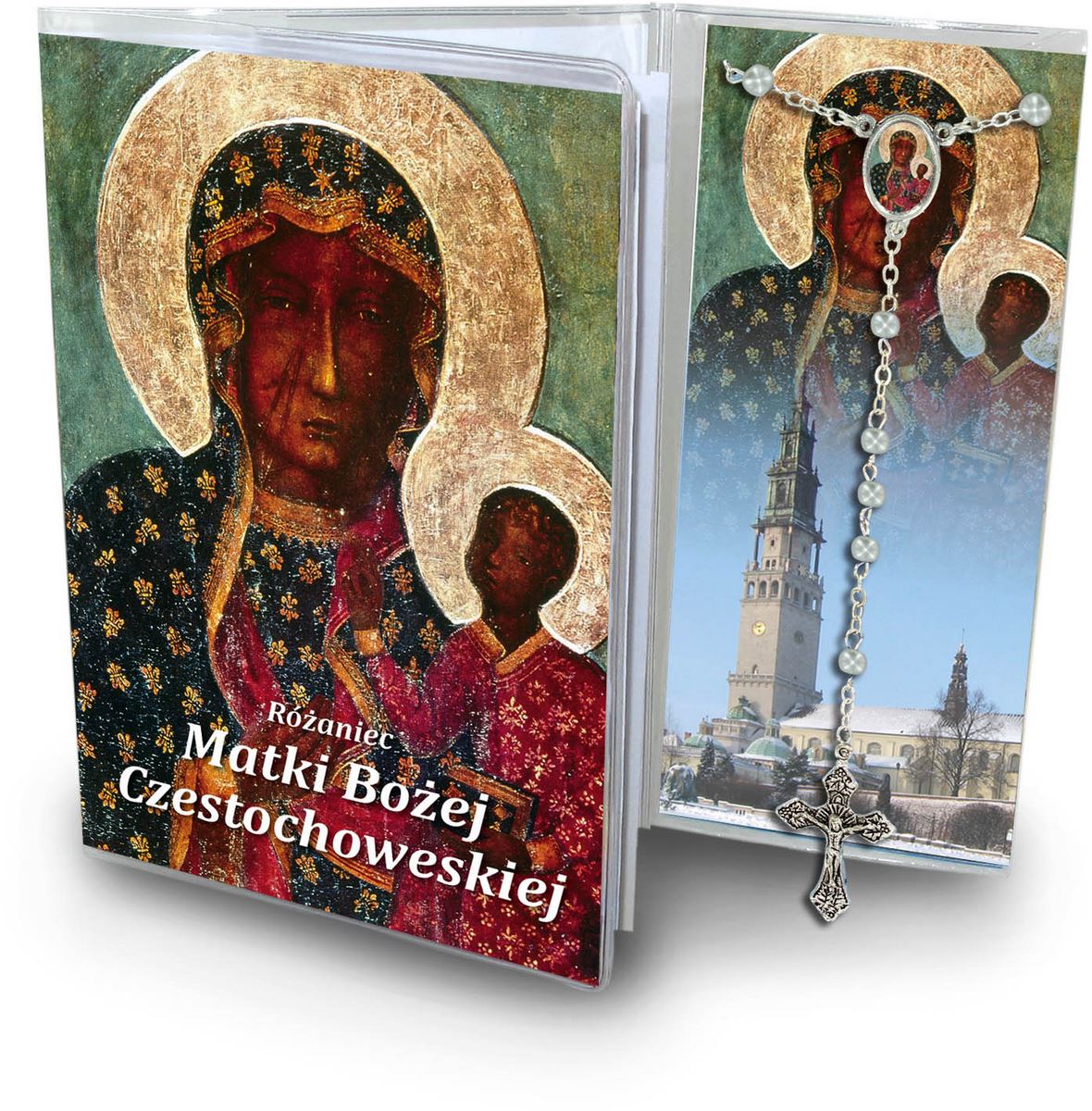 libretto con rosario madonna di czestochowa - polacco