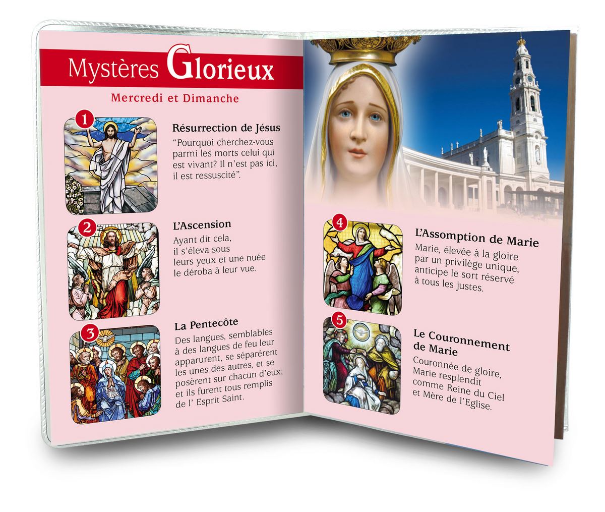 libretto con rosario madonna di fatima - francese