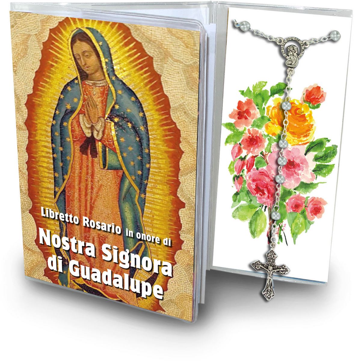 libretto con rosario madonna di guadalupe (messico) - italiano