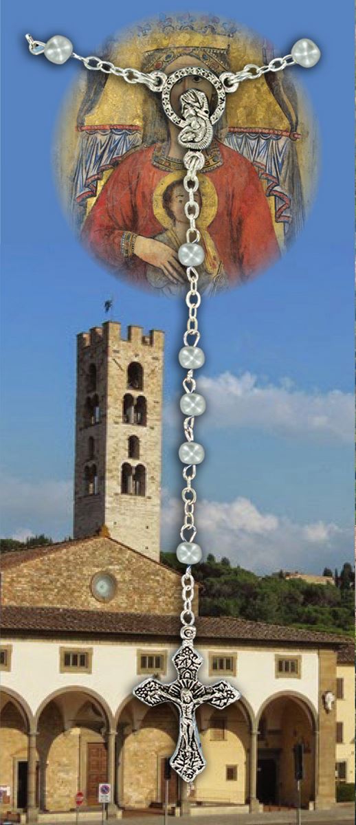 libretto con rosario madonna dell'impruneta - italiano