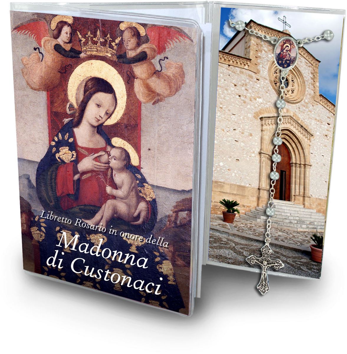 libretto con rosario madonna di custonaci con preghiera/testi in italiano