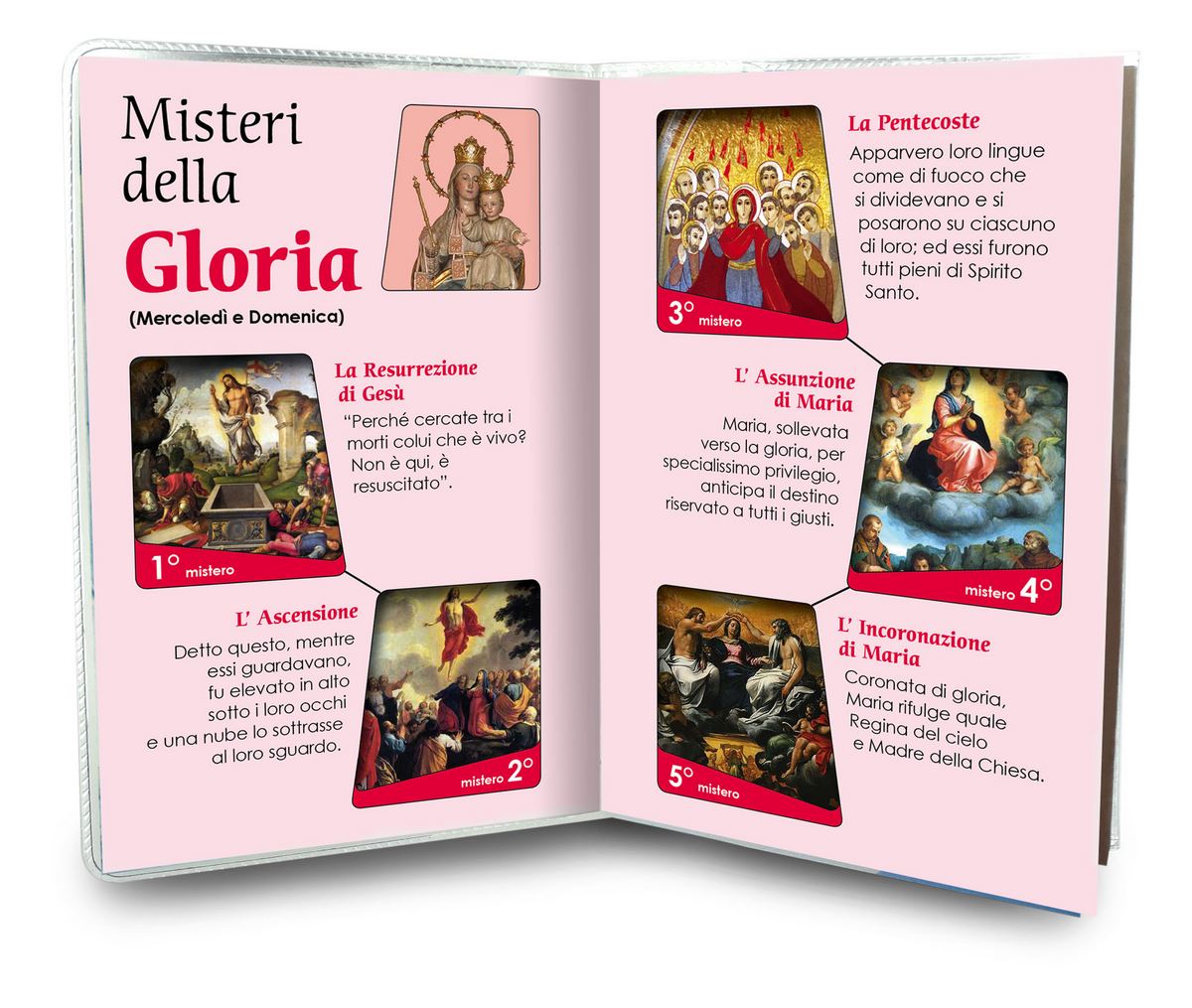libretto con rosario madonna del carmelo - italiano