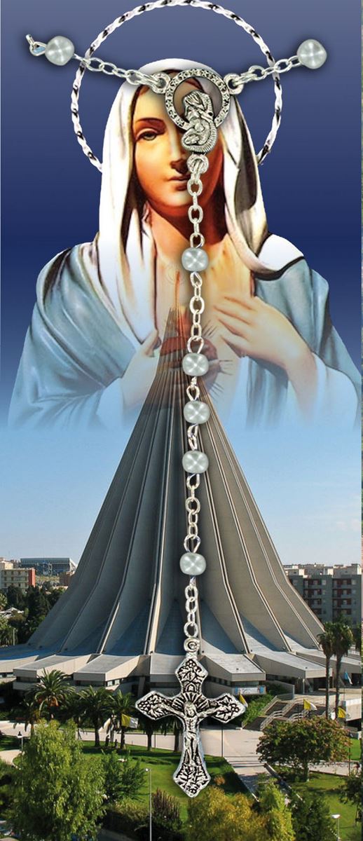 libretto dedicato alla madonna delle lacrime (siracusa) con rosario classico 5 decine - italiano