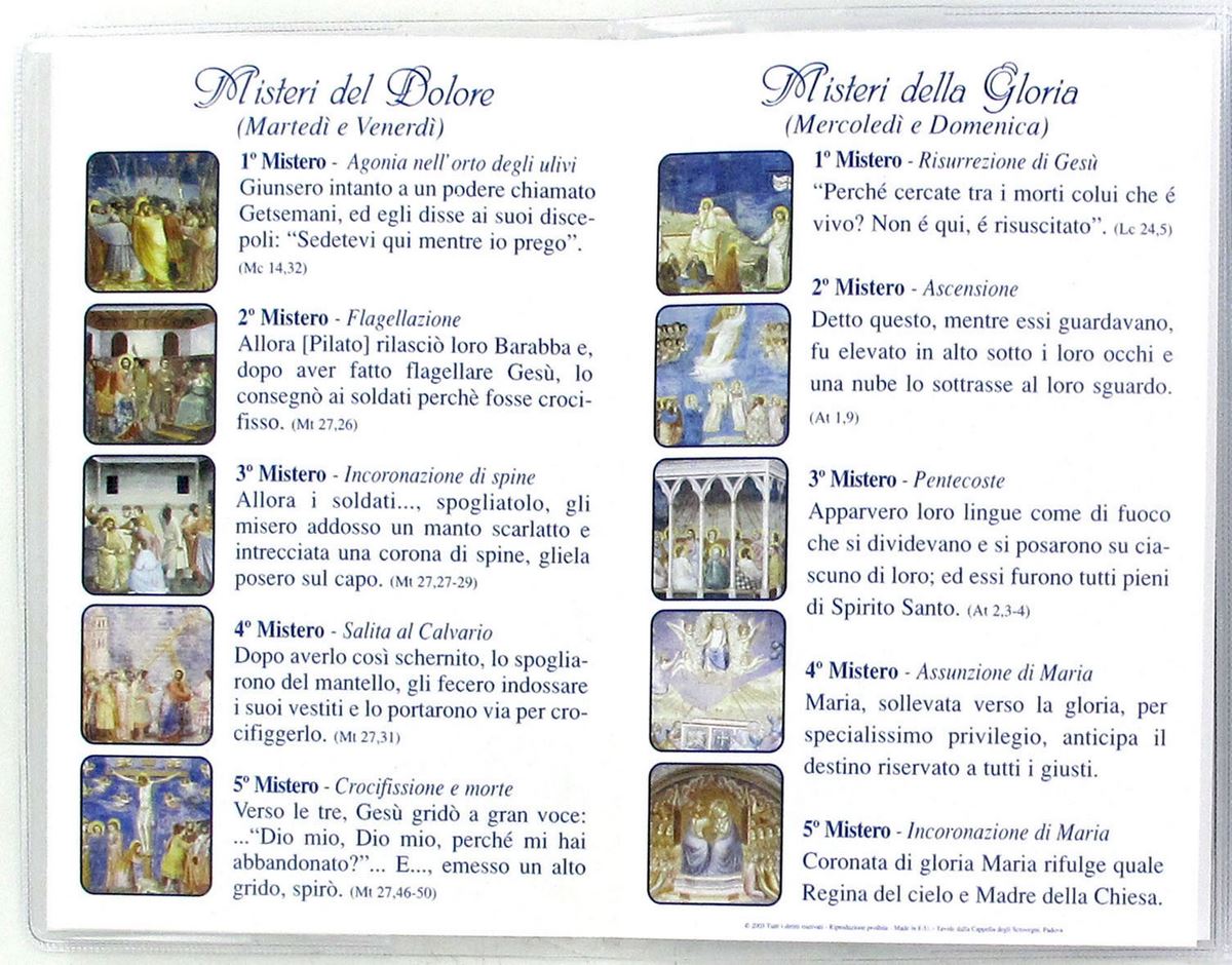 libretto con rosario maria che scioglie i nodi - italiano