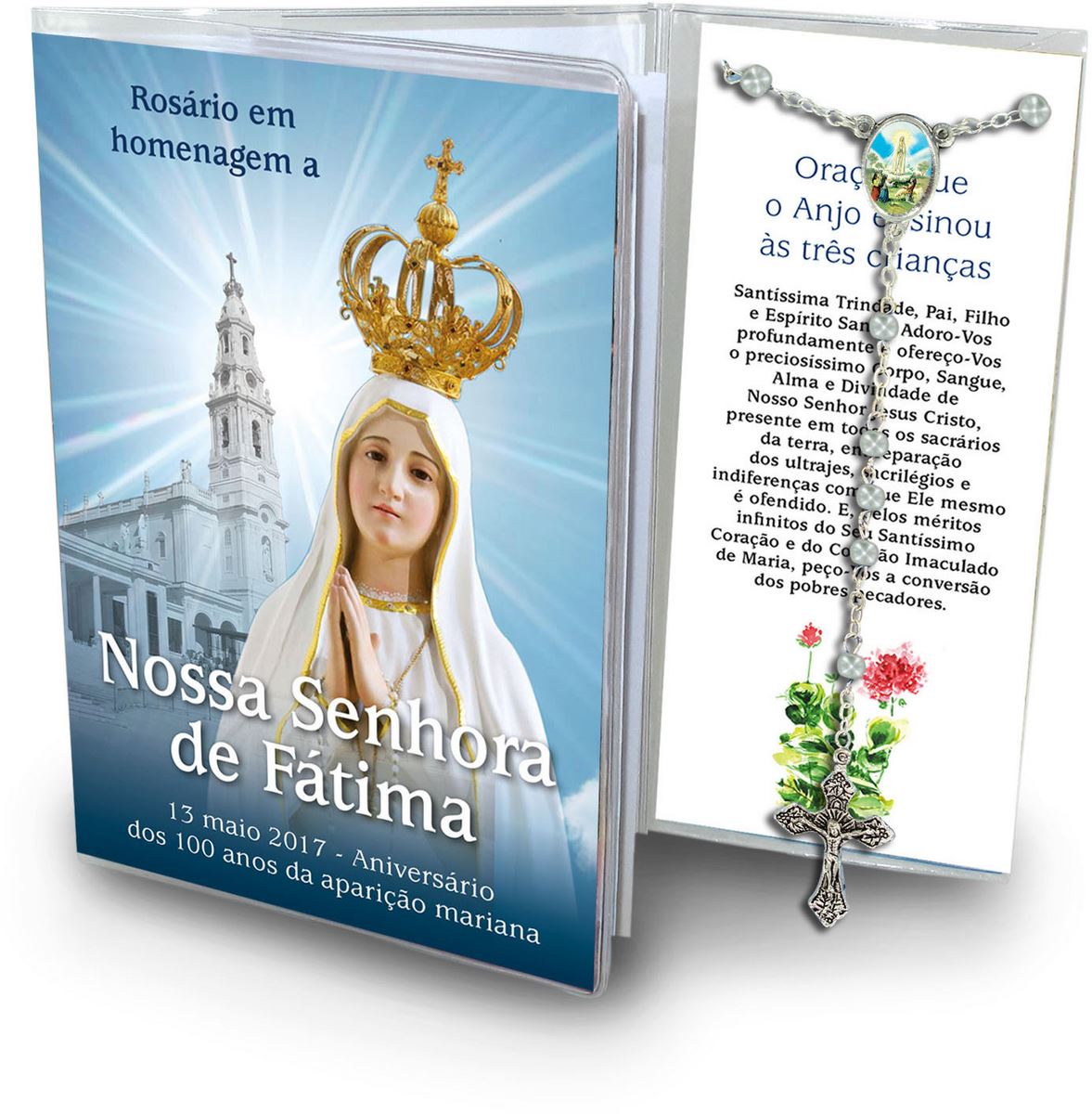 libretto con rosario santuario della madonna di fatima - portoghese