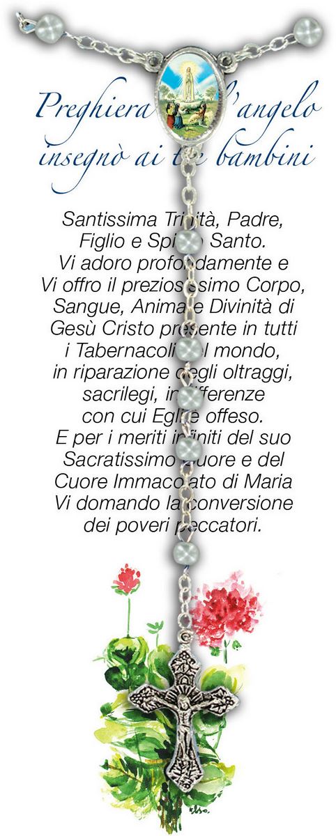 libretto con rosario madonna di fatima - italiano
