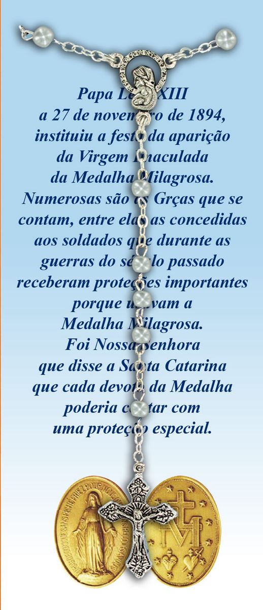 libretto con rosario madonna miracolosa - portoghese