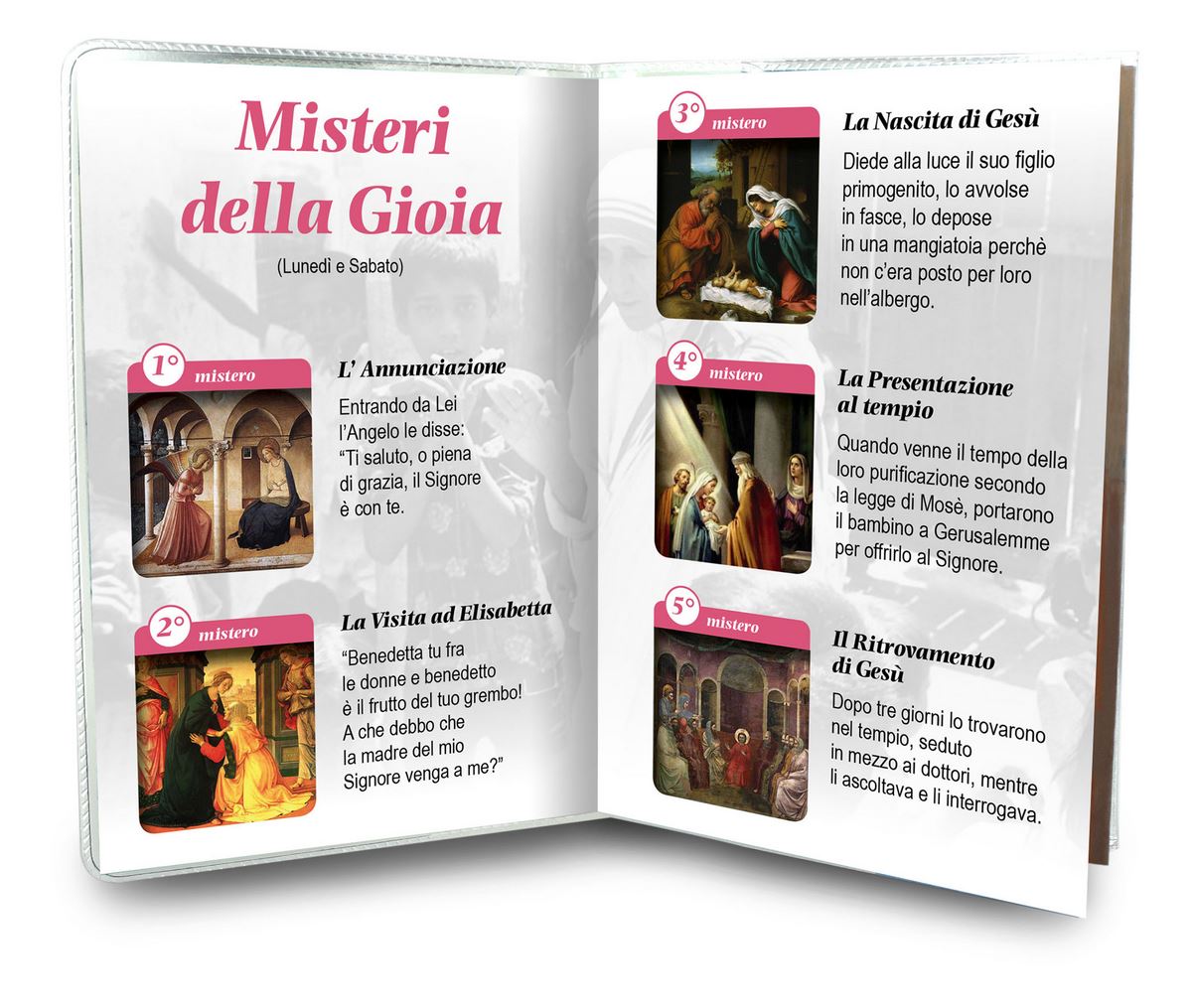 libretto con rosario madre teresa di calcutta - italiano
