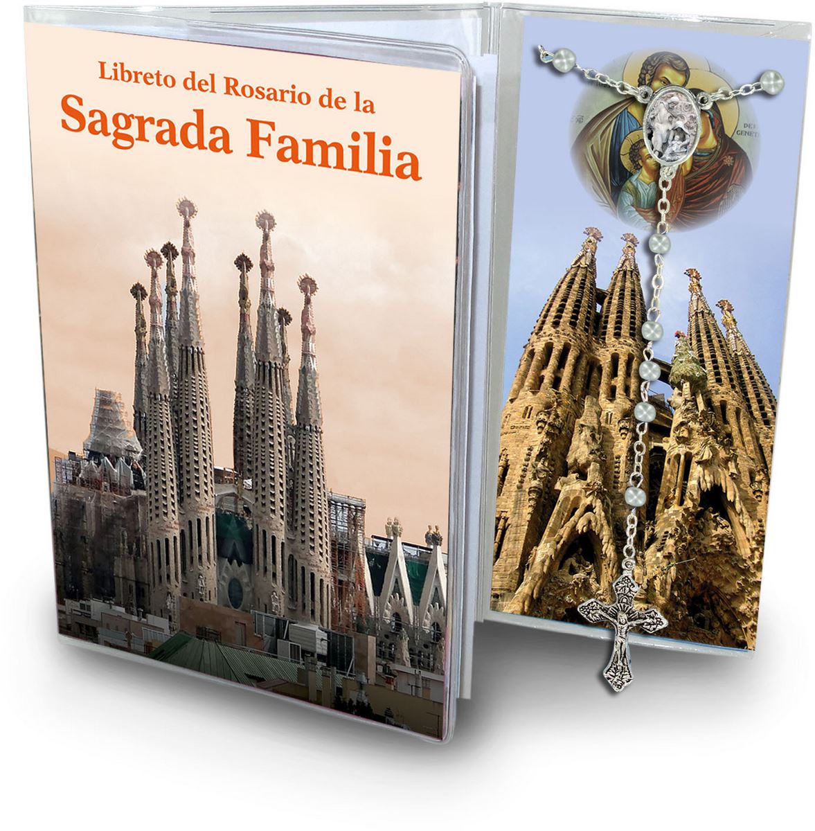 libretto con rosario basilica della sagrada familia - spagnolo