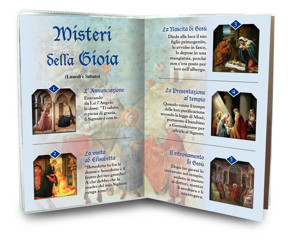libretto con rosario san francesco d'assisi e rosario - italiano