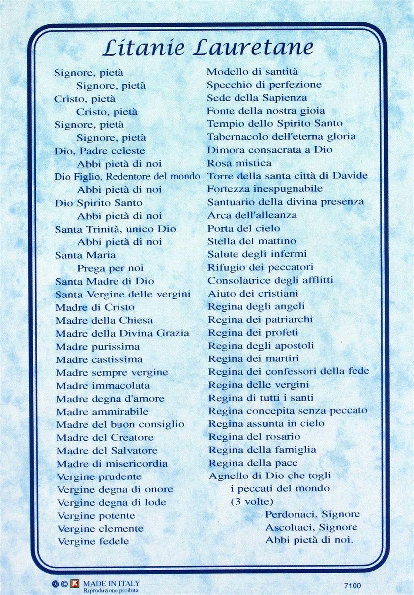 libretto con rosario san francesco - italiano