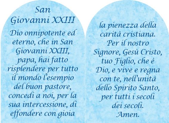 immagine san giovanni xxiii con preghiera sul retro a forma di cupola cm 4,6 x 6,9