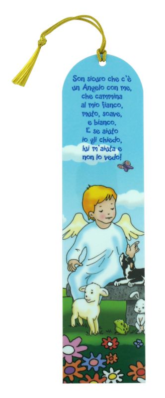 segnalibro angelo di dio in italiano - 5,5 x 22,5 cm