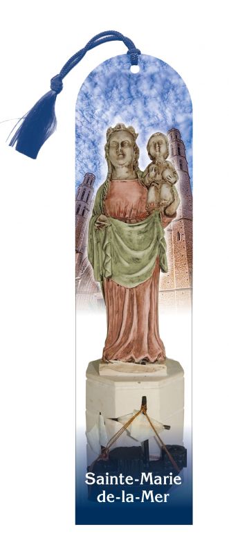segnalibro santa maria del mar a forma di cupola con fiocchetto - 5,5 x 22,5 cm- francese
