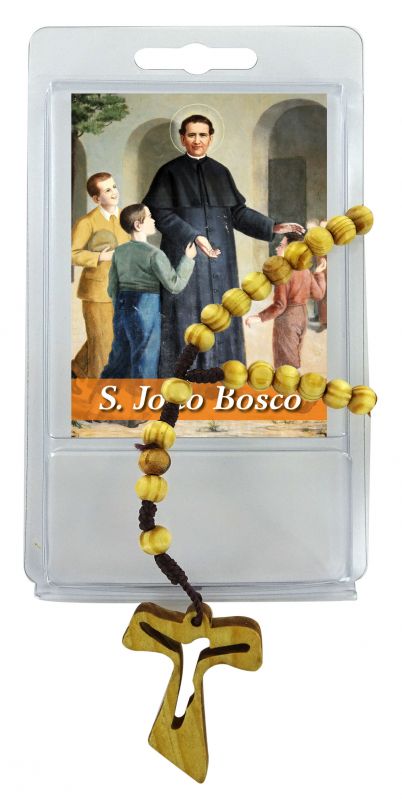 rosario ulivo con tau e preghiera a san giovanni bosco