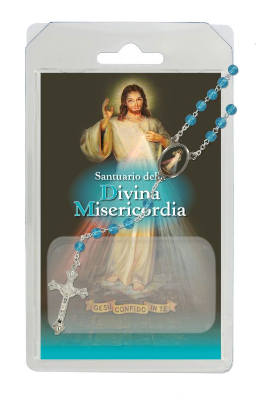 rosario semicristallo santuario della divina misericordia (roma) con preghiera in italiano