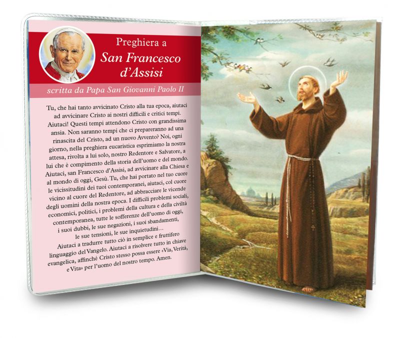  libretto di preghiere di san francesco d'assisi e rosario - italiano