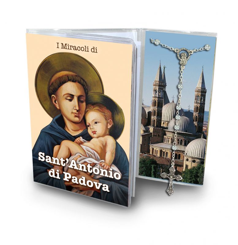 libretto dei miracoli di sant'antonio di padova con rosario - italiano