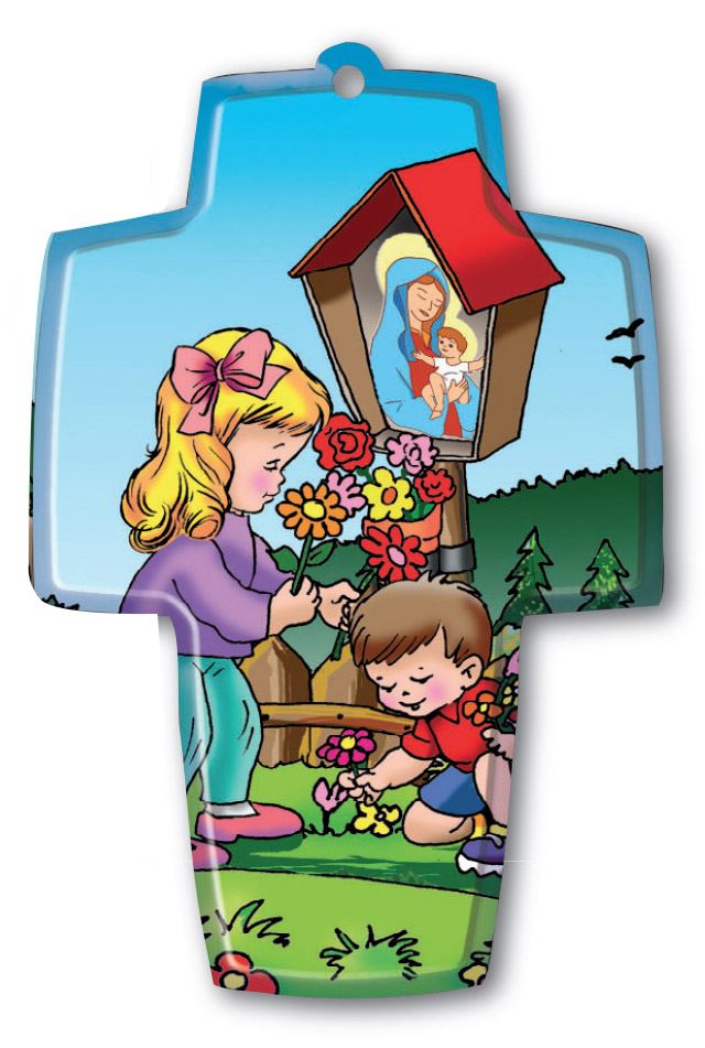 libretto preghiere bimbi con croce cm 9x13,5 - italiano