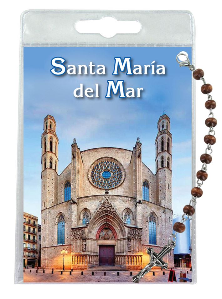 decina basilica di santa maria del mar con preghiera in spagnolo