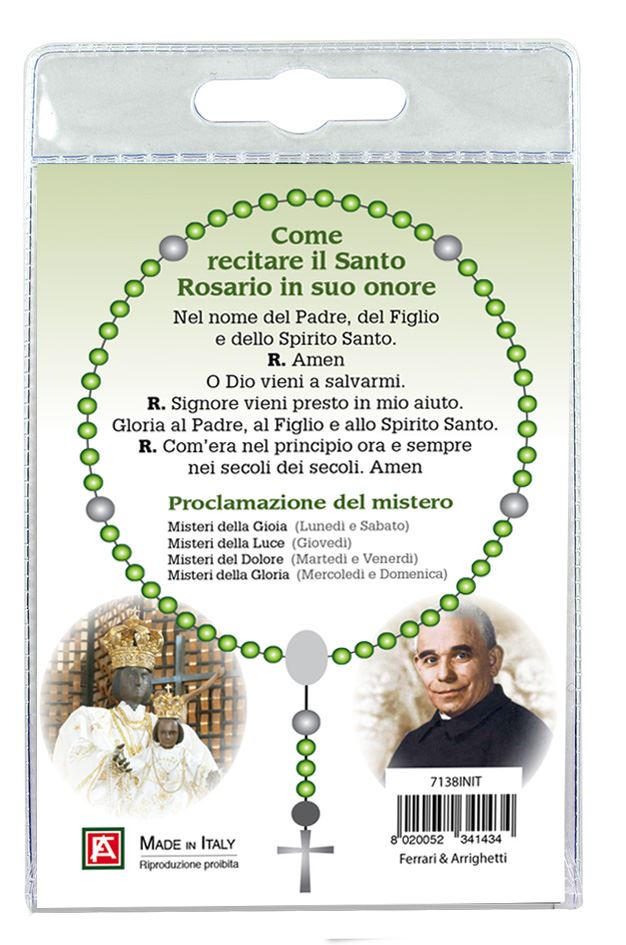 decina della madonna dell'incoronata con blister trasparente e preghiera	
