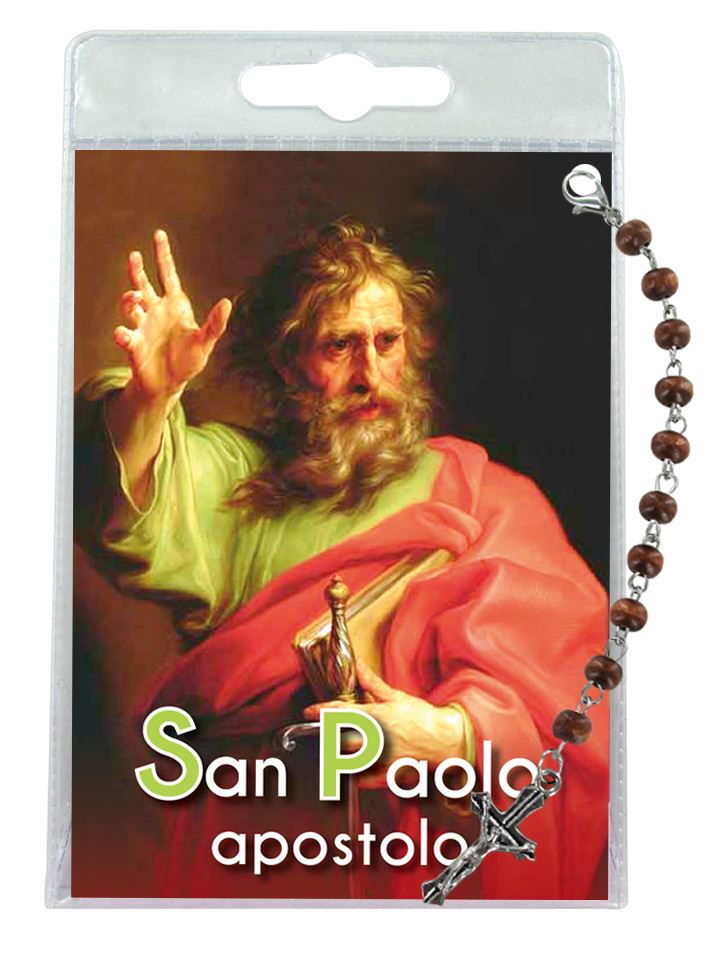 decina di san paolo apostolo con blister trasparente e preghiera - italiano