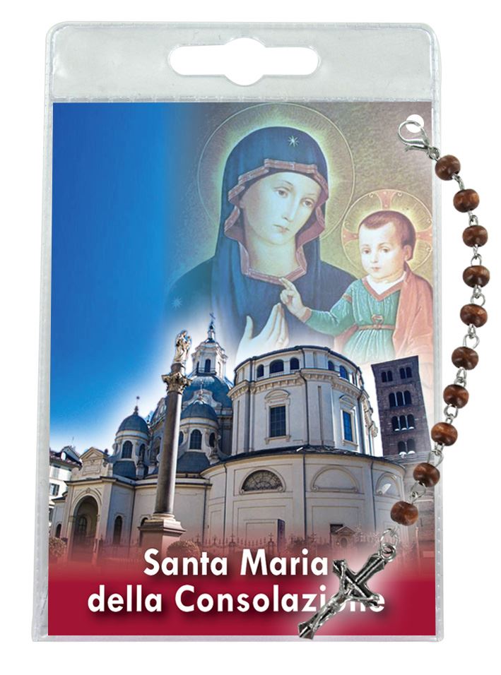 decina di santa maria della consolazione con blister trasparente e preghiera