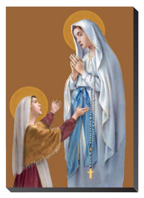 icona madonna di lourdes da tavolo - 9,5 x 6,3 cm