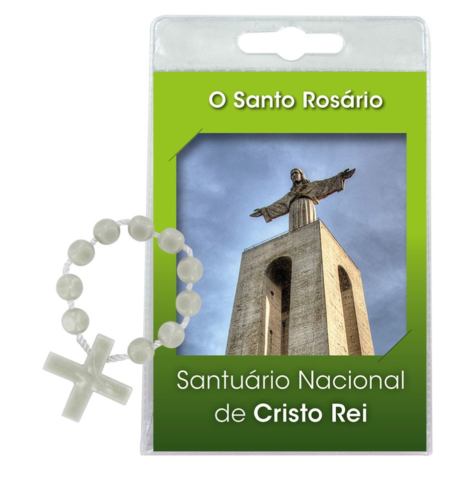 blister pieghevole santuario di cristo rei in portoghese con decina