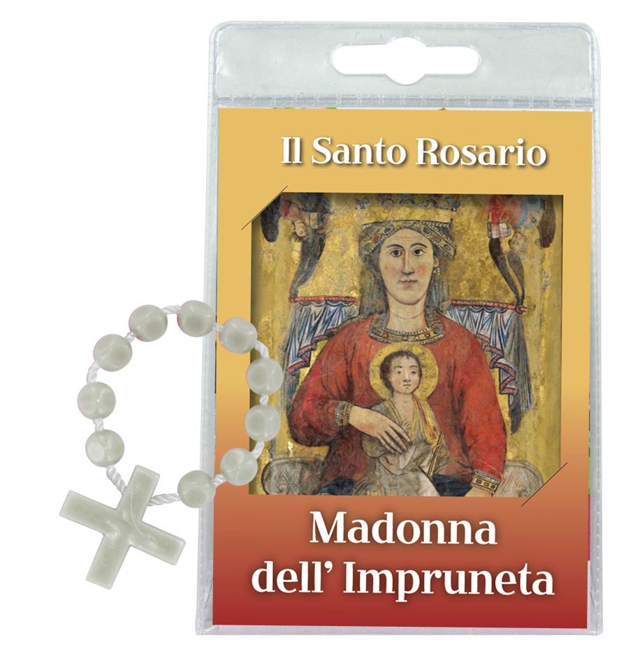 decina con pieghevole della madonna dell'impruneta – italiano