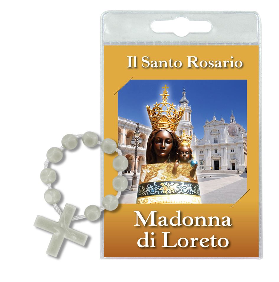 decina con pieghevole della madonna di loreto in italiano