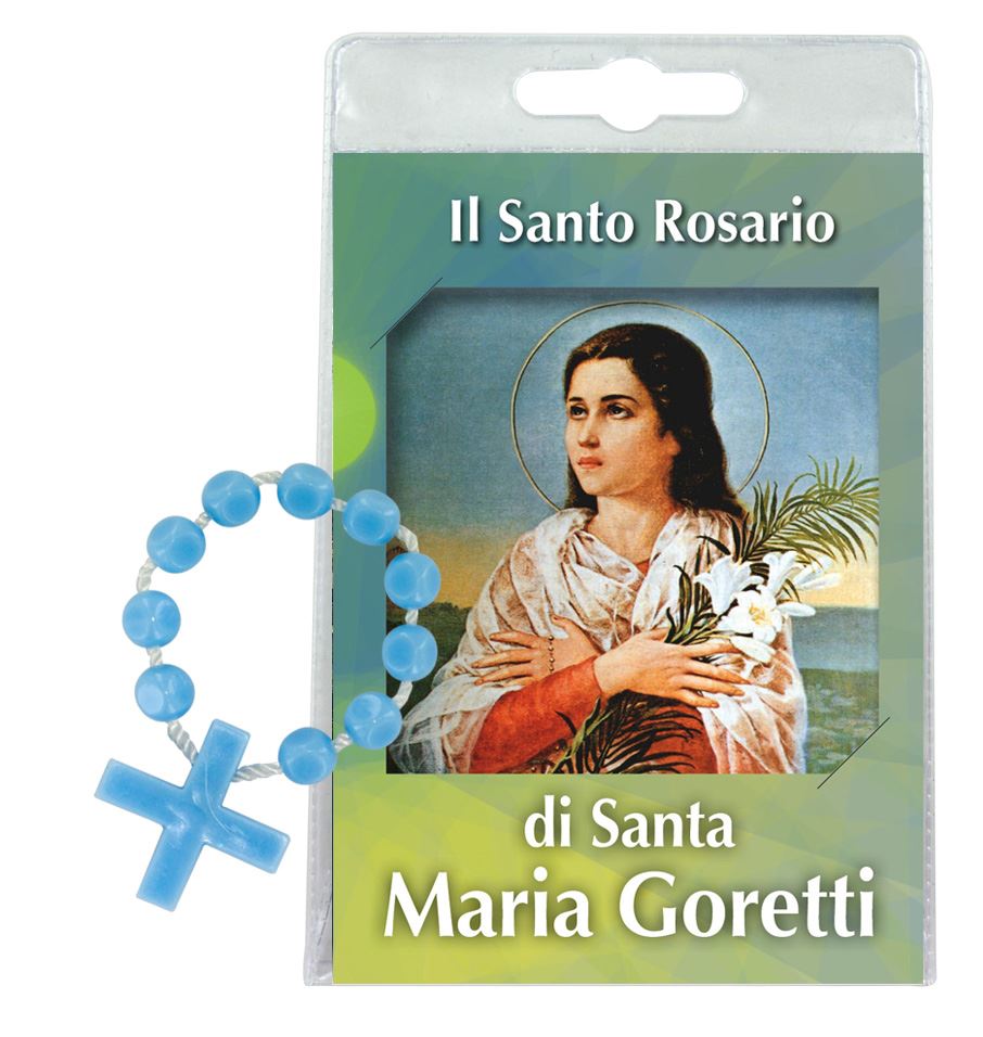 decina con pieghevole di santa maria goretti in italiano