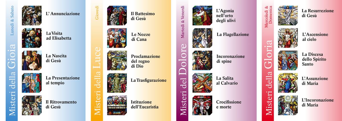 decina con pieghevole della madonna dei miracoli in italiano 