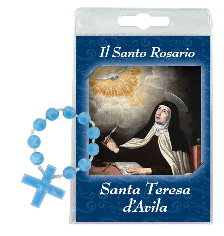 decina con pieghevole di santa teresa avila in italiano 