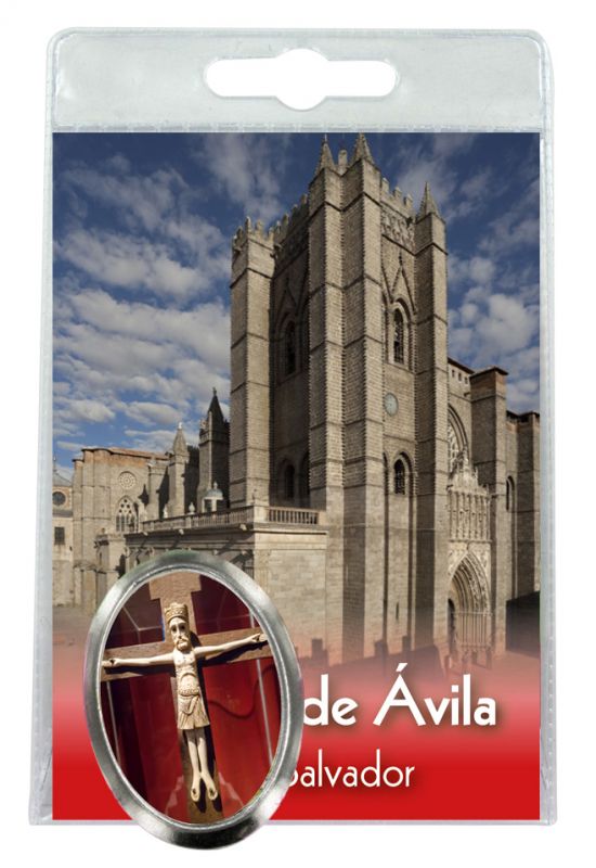 calamita catedral de avila in metallo nichelato con preghiera in spagnolo