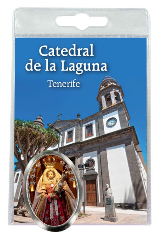 calamita catedral de la laguna in metallo nichelato con preghiera in spagnolo