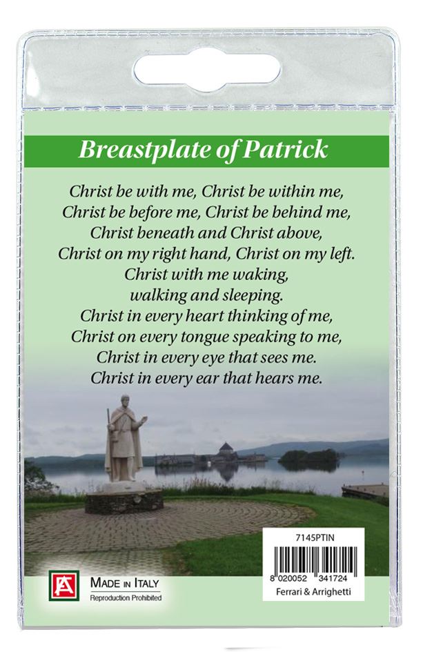calamita saint patrick (lough derg) scala santa in metallo nichelato con preghiera in inglese