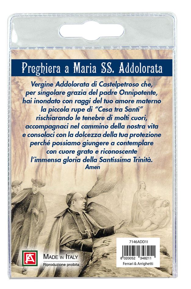 Portachiavi Madonna Di Castelpetroso Con Decina In Ulivo E Preghiera Italiano