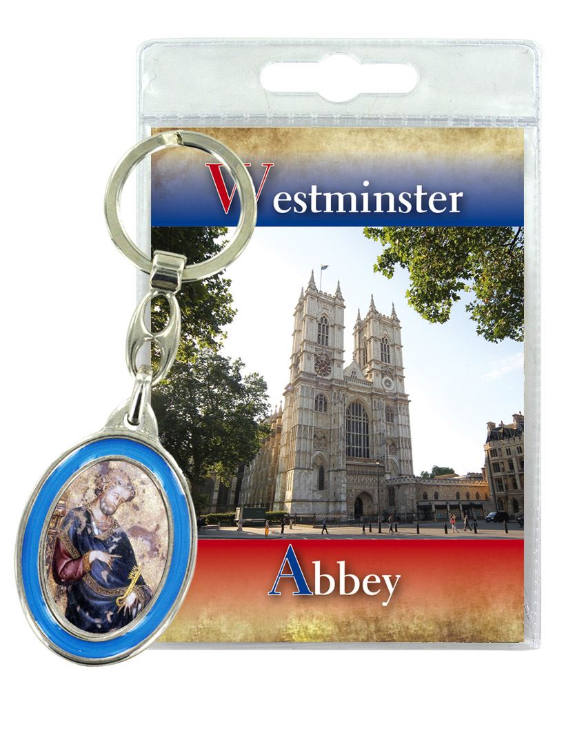 portachiavi san pietro (abbazia westminster) con preghiera in inglese