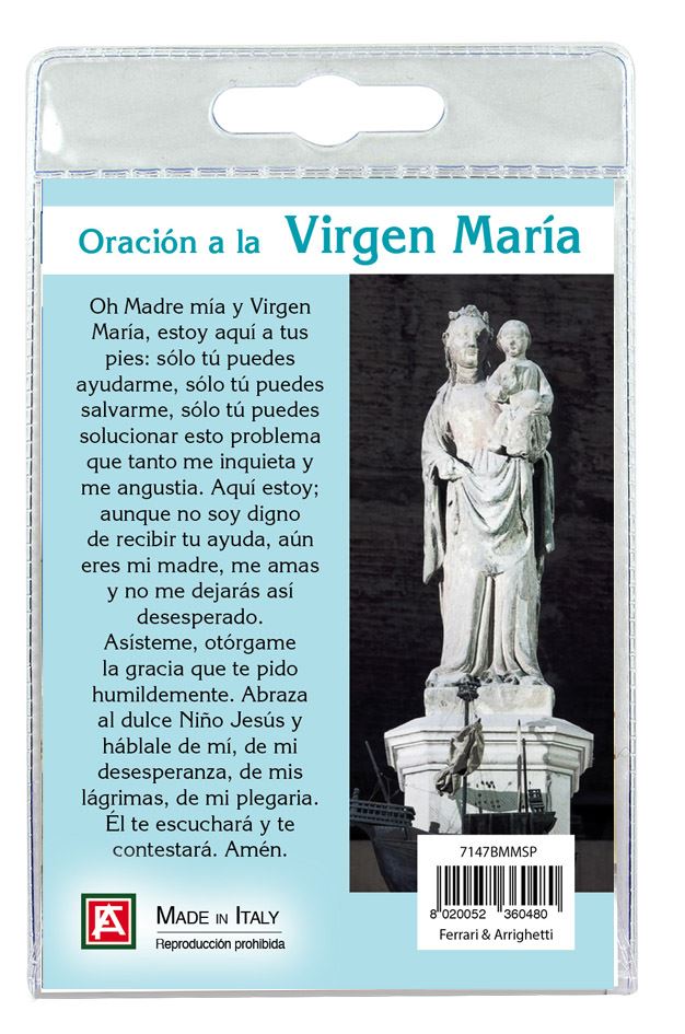 portachiavi basilica santa maria del mar con preghiera in spagnolo