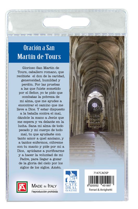 portachiavi catedral de ourense con preghiera in spagnolo