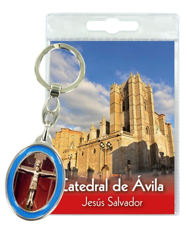 portachiavi catedral de avila con preghiera in spagnolo